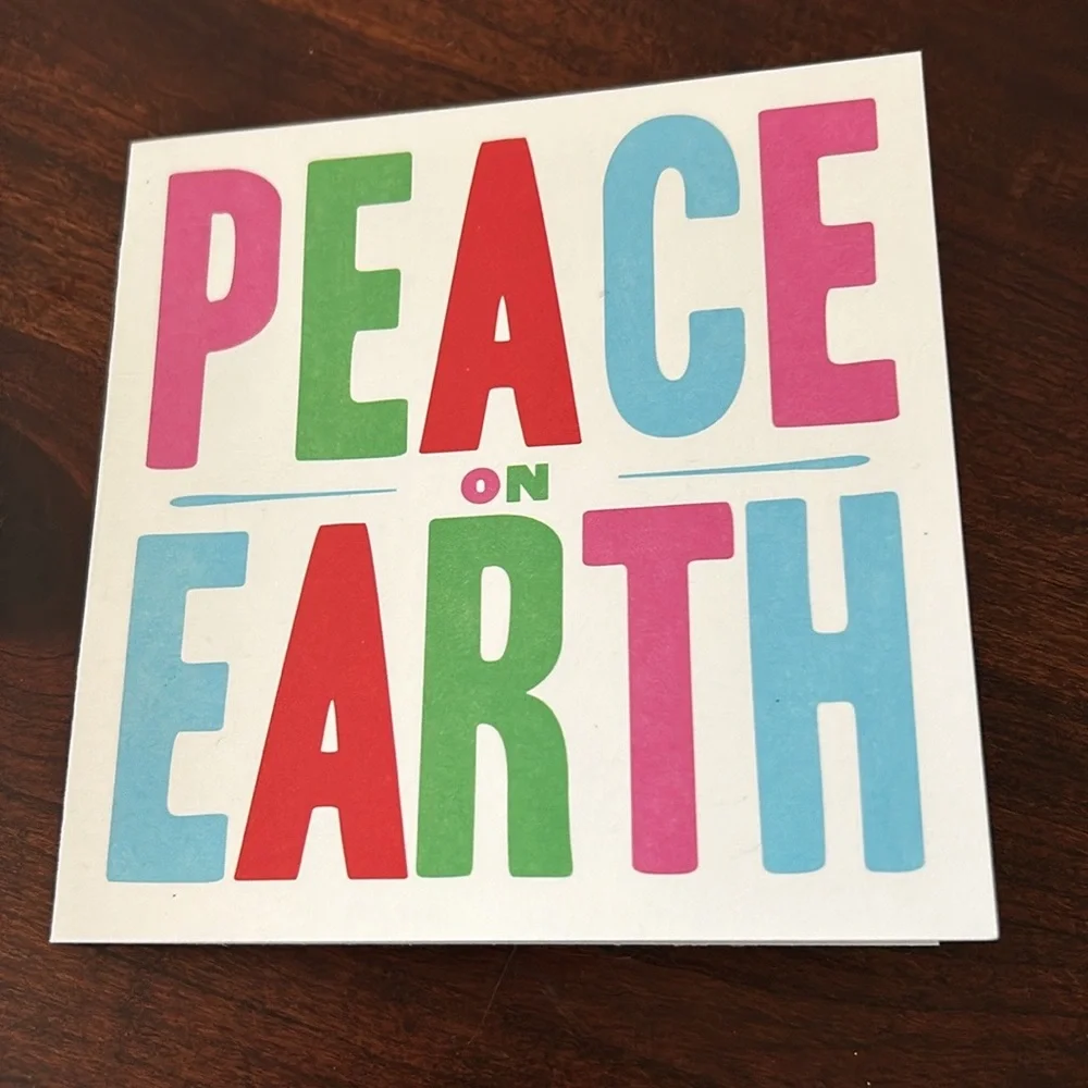 Sets of New Peace Happy Holidays cards - 20 total